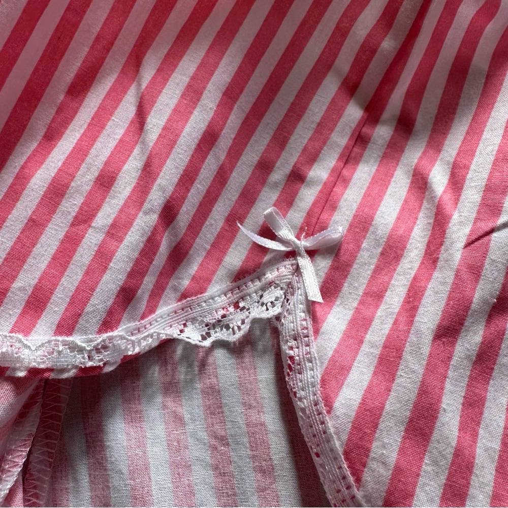 Messy Bun Women's Size Small White Cat Top & Pink Striped Shorts Pajama Set NWT - Picture 10 of 12